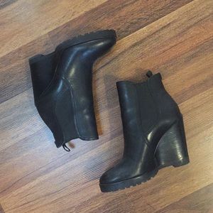 Michael Kors Black Wedge Booties